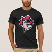 Zwarte T met de Comedy Pigs Logo T-shirt (Voorkant)