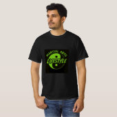 ZWARTE T MET NEON GROENE BELETTERING MARTIAL T-SHIRT (Voorkant volledig)