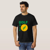 Zwarte T-shirt DESIGN GOLF SPORT (Voorkant volledig)