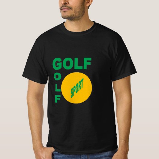 Zwarte T-shirt DESIGN GOLF SPORT (Voorkant)
