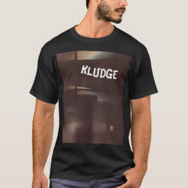 Zwarte T-shirt KLUDGE COMPUTER PROGRAMMA ONTWERP
