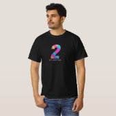 Zwarte t-shirt Lucky Number (Voorkant volledig)