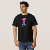 Zwarte t-shirt Lucky Number (Voorkant volledig)