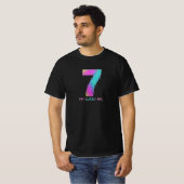 Zwarte t-shirt Lucky Number  (Voorkant volledig)