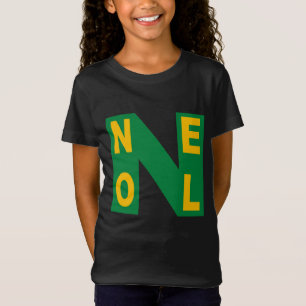 Zwarte T-shirt met fijne jersey en NOEL-design