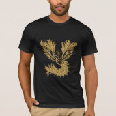 Zwarte t-shirt met Gold Phoenix (Voorkant)