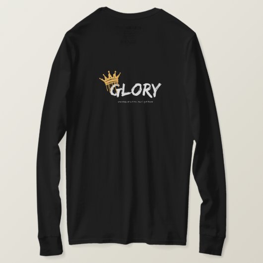Zwarte T-shirt met gouden ontwerp (Design achterkant)