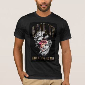 Zwarte T-shirt met halflange mouwen