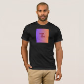 Zwarte T-shirt met halve mouw (Voorkant volledig)