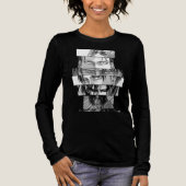 Zwarte T-shirt met lange mouwen (Voorkant)