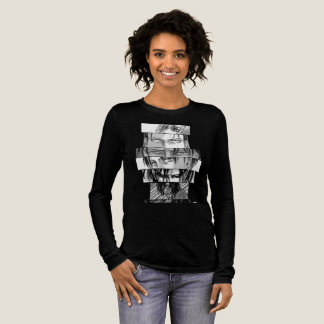 Zwarte T-shirt met lange mouwen
