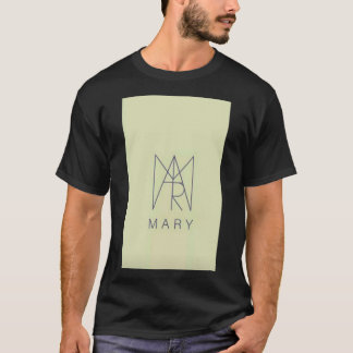 Zwarte T-shirt Met Naam Mary ontwerp