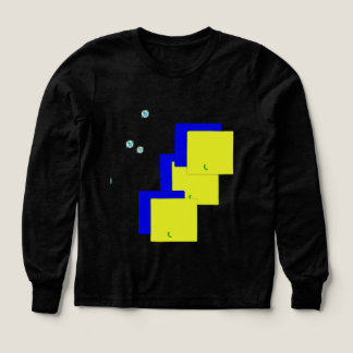 zwarte t-shirt met volledig lange mouwen en vierka