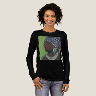 zwarte t-shirt met volledige mouw