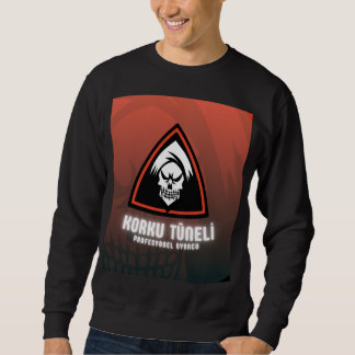 Zwarte T-shirt met volledige mouwen en ontwerp