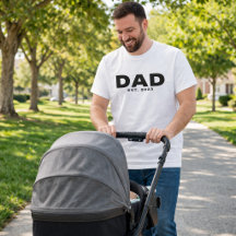 Zwarte T-shirt met witte en zwarte letters voor pa