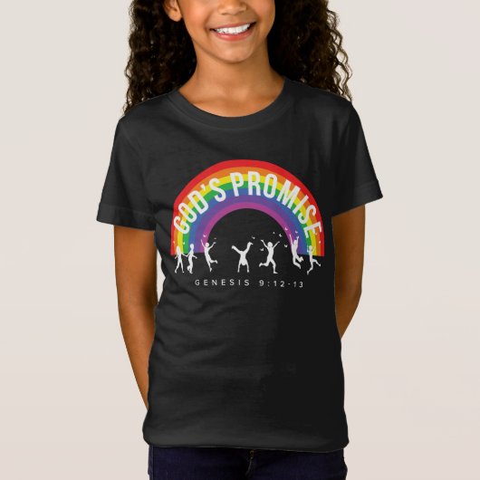 Zwarte T-Shirt Rainbow Gods Belediging Kinderen vo (Voorkant)