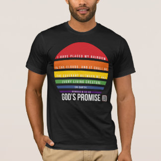Zwarte T-Shirt-regenboogstraal van mannen T-shirt