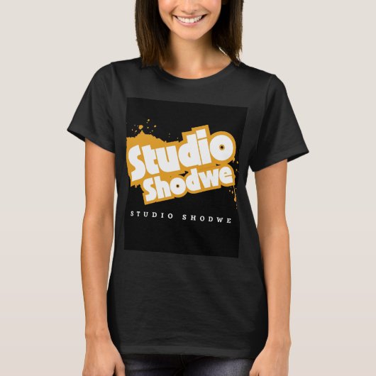 zwarte t-shirt voor vrouwen (Voorkant)