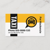 Zwarte Tab op gele taxilaag Visitekaartje (Voorkant)