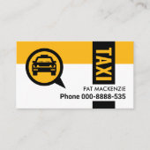 Zwarte Tab op gele taxilaag Visitekaartje (Voorkant)