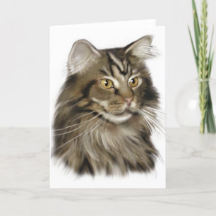 Zwarte tablet Maine Coon Cat Kaart