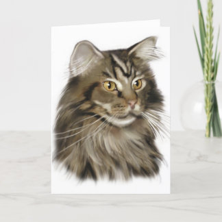 Zwarte tablet Maine Coon Cat Kaart