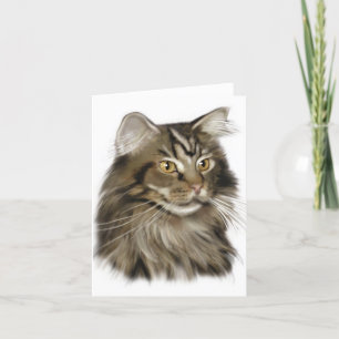 Zwarte tablet Maine Coon Cat Kaart