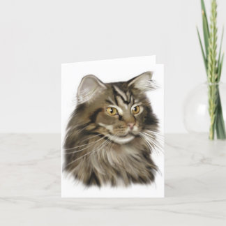 Zwarte tablet Maine Coon Cat Kaart