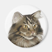 Zwarte tablet Maine Coon Cat Magneet (Voorkant)