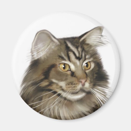 Zwarte tablet Maine Coon Cat Magneet (Voorkant)