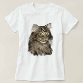 Zwarte tablet Maine Coon Cat T-shirt
