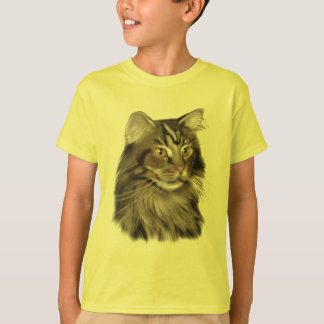 Zwarte tablet Maine Coon Cat T-shirt
