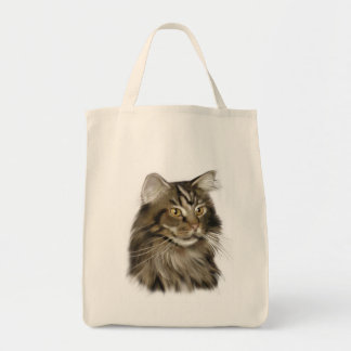 Zwarte tablet Maine Coon Cat Tote Bag