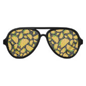 Zwarte taco's aviator zonnebril (Voorkant)