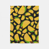 Zwarte tacos fleece deken (Voorkant)