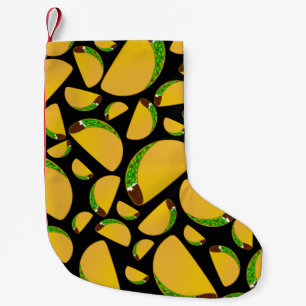 Zwarte taco's kleine kerstsok