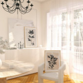 Zwarte tak eenvoudige Scandi print op waterverf