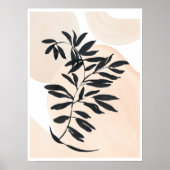 Zwarte tak eenvoudige Scandi print op waterverf (Voorkant)
