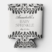 Zwarte Talavera Tegel Spaans Fiesta Baby Sprinkle Blikjeskoeler (Voorkant)