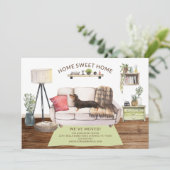 Zwarte & Tan Dachshund Dog Moving Announge Kaart (Staand voorkant)