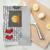 Zwarte & Tan Long Hair Dachshund - kerstruimte Theedoek (Quarter Fold)