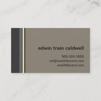 Zwarte & Tan Stripes-kaart Visitekaartje