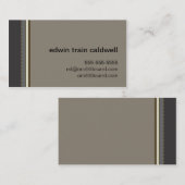 Zwarte & Tan Stripes-kaart Visitekaartje (Voorkant / Achterkant)