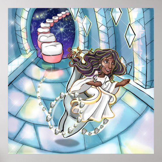 zwarte tandenfee met een handicap (wielvoorgezeten poster (Voorkant)