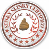 Zwarte Tank Stinky Slinky Gecertificeerde RV Stick Sticker (Voorkant)