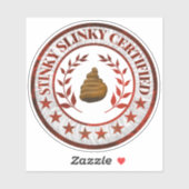 Zwarte Tank Stinky Slinky Gecertificeerde RV Stick Sticker (Vel)