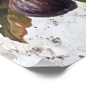 Zwarte Tannine Aarde Textuur Poster (Hoek)