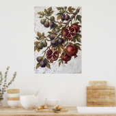 Zwarte Tannine Aarde Textuur Poster (Keuken)