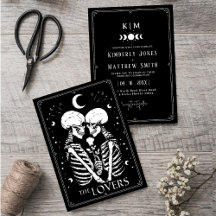 Zwarte tarot Gothic bruiloft